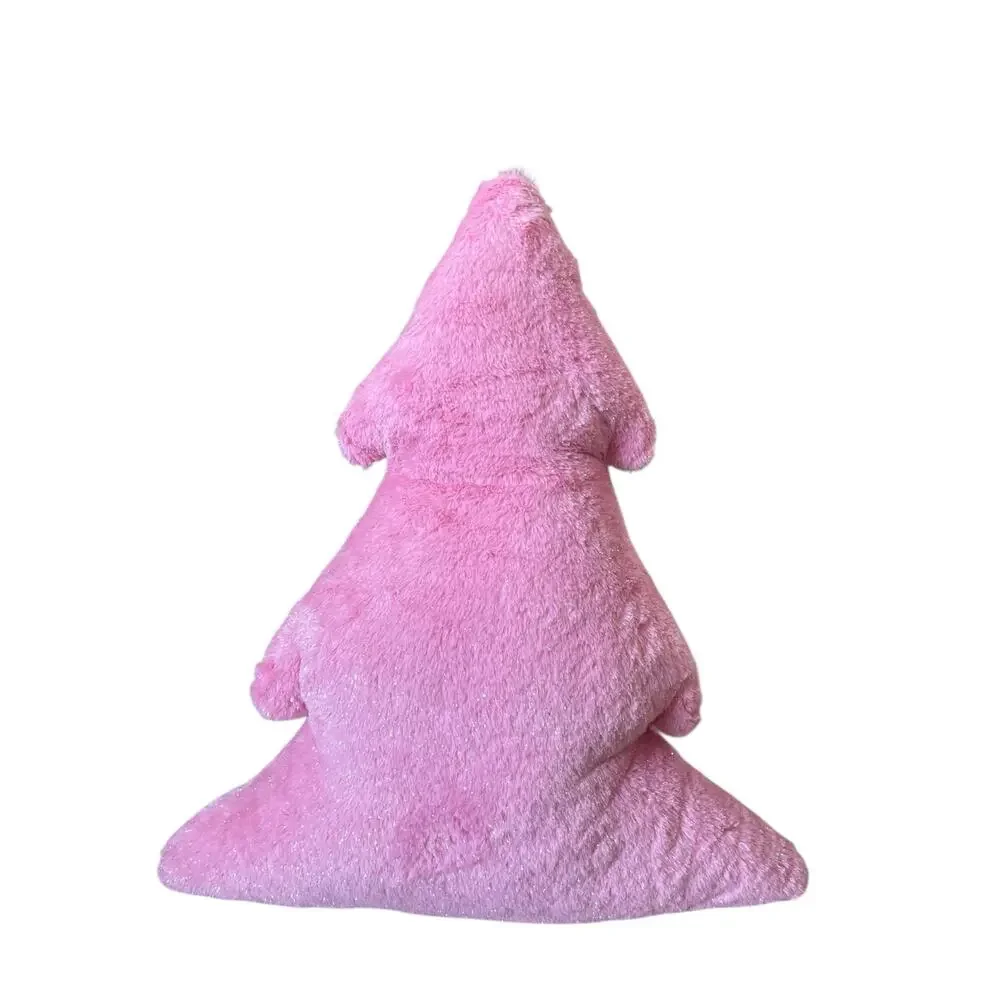 Cynthia Rowley Oversized Pink Faux Fur Christmas Tree Pillow 26in Pinkmas NEW
